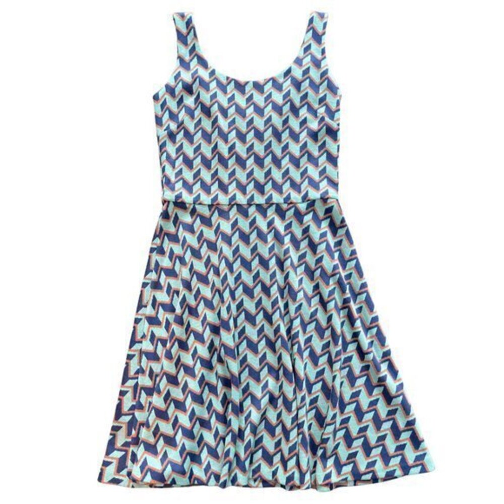 Bar III A-line Mini Dress in Chevron/Herringbone Pattern - Size Small